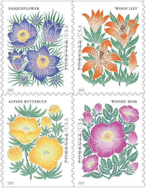 USPS Flower Stamps